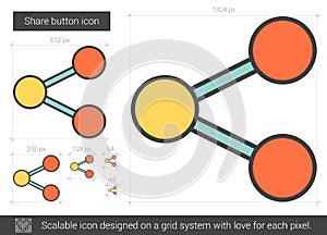 Share button line icon.