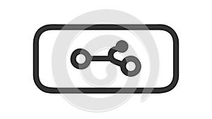 Share button network connection symbol icon , vector design Generative AI