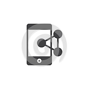 Share connect mobile phone vector icon