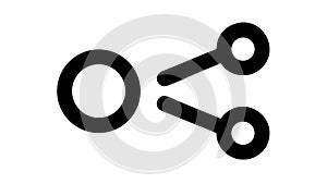 Share Connection Icon for Social Media Networking UI Data, vector design Generative AI
