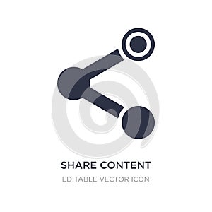 share content icon on white background. Simple element illustration from Multimedia concept