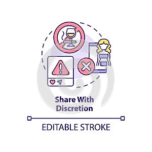 Share with discretion concept icon