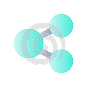 Share flat gradient color ui icon