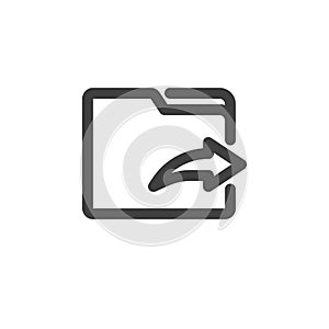 Share folder line icon