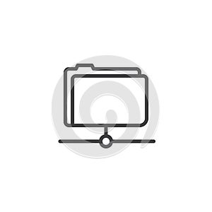 Share folder line icon