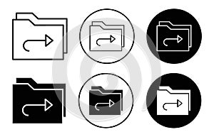 Share folder line icon