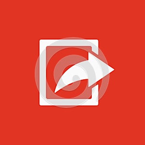 The share icon. Action symbol. Flat