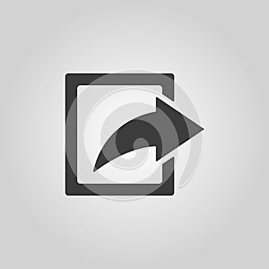 The share icon. Action symbol. Flat