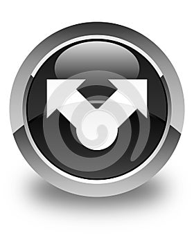 Share icon glossy black round button