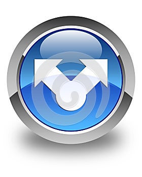 Share icon glossy blue round button