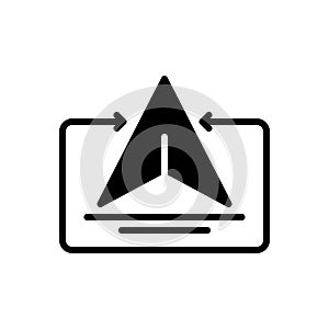 Black solid icon for Share, send and letter