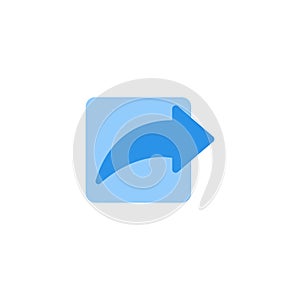 Share icon vector blue monochrome color