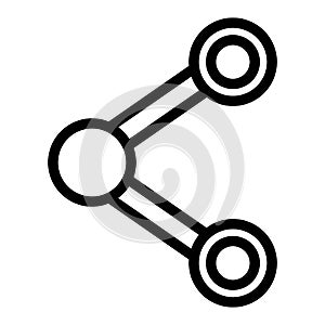Share line icon. Social vector illustration isolated on white. Publish outline style design, designed for web and app