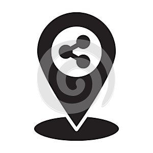 Share location, location, park, share fully editable vector icon