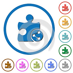 Share plugin icons with shadows and outlines photo