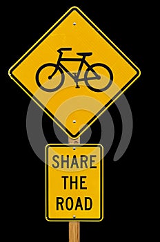 Share The Road With Bicycles Sign