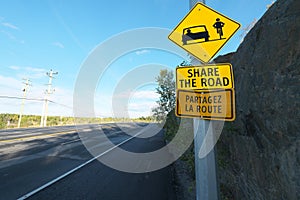 Share the road sign along 48th street in Yellowknife, Canada