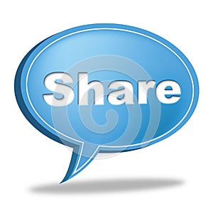 Share Speech Bubble Means Social Media And Follower