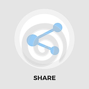 Share symbol icon flat