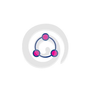 Share thin line color icon. Icon for web and user interface