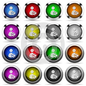 Share user data glossy button set