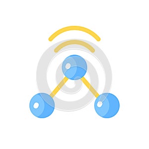 Share vector flat color icon