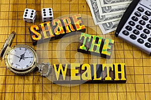 Share wealth investment business growth financial income gain success