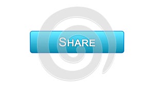 Share web interface button blue color, social network application, communication