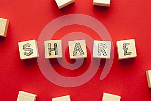 Share Word Concept