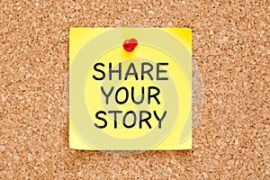 Share Your Story Post it Note