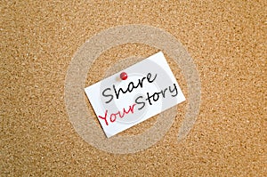 Share Your Story Sticky Note Concept