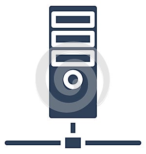 Shared computer, network Isolated Vector Icon That can be easily edited in any size or modified.