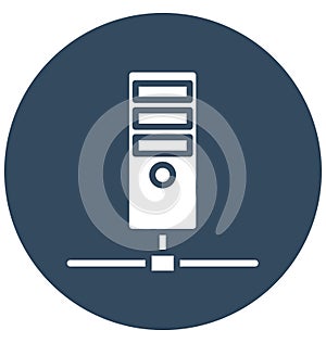 Shared computer, network Isolated Vector Icon That can be easily edited in any size or modified.
