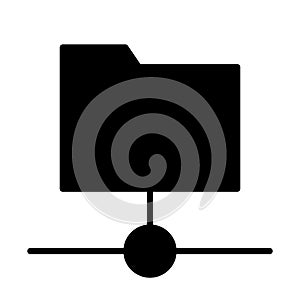 Shared Folder Icon. Vector Simple Minimal 96x96 Pictogram