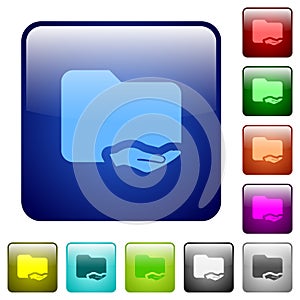 Shared folder color square buttons