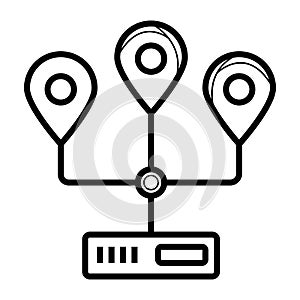 Shared hosting vector icon, database