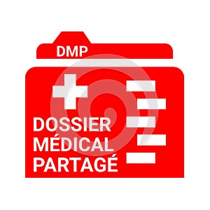 Shared medical record called DMP in French language