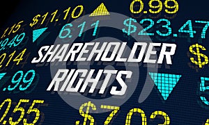 Shareholder Rights Investor Legal Protection Stock Market Law 3d Illustration