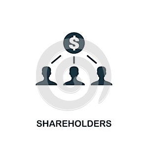 Shareholders icon. Premium style design from crowdfunding icon collection. UI and UX. Pixel perfect shareholders icon. For web des