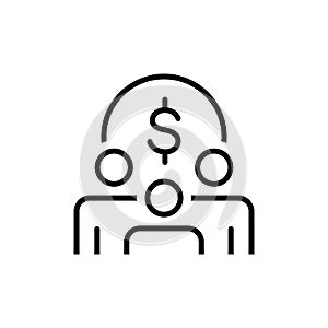 Shareholders icon in vector. Logotype photo