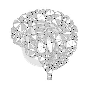 Shares of the brain, polygon, dots 3