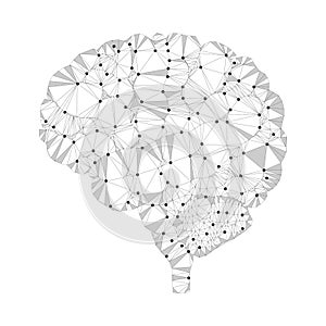 Shares of the brain, polygon, dots 4