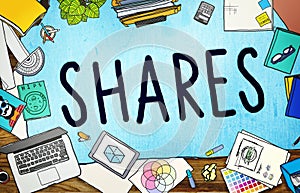 Shares Sharing Help Give Dividend Concept