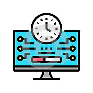 shareware upload color icon vector illustration