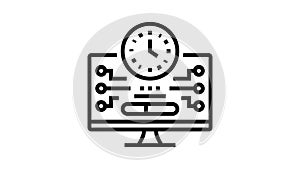 shareware upload line icon animation