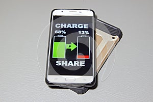 Sharing charge between charge share phones