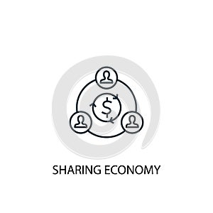 Sharing economy concept line icon