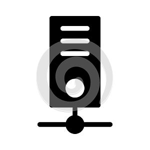 Sharing glyph flat vector icon