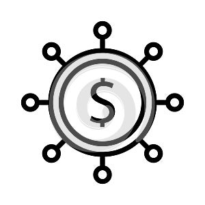 Sharing thin line line vector icon