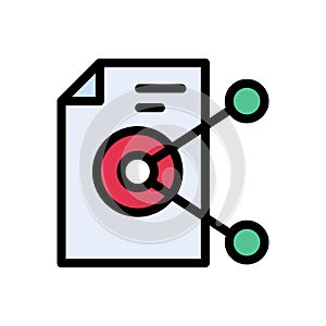 Sharing vector line colour icon